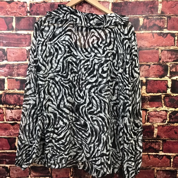 Anne Klein XL Animal print shirt top blouse - Picture 7 of 8